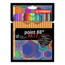 Caneta Stabilo Point 88 Arty 0.4mm 8818-1-20 (18 Cores) Foto  mini 1