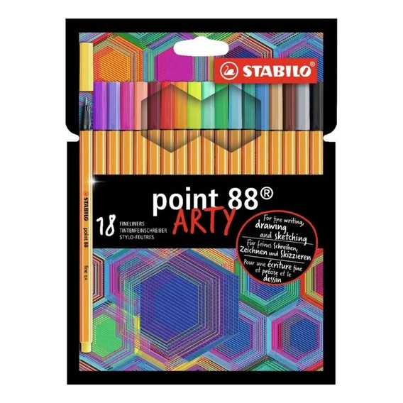 Caneta Stabilo Point 88 Arty 0.4mm 8818-1-20 (18 Cores) Foto 1