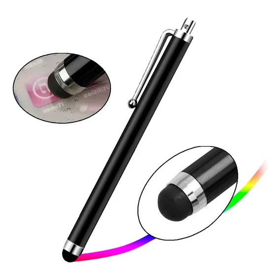 Caneta Stylus Touch Screen Tubo Preto Foto 1