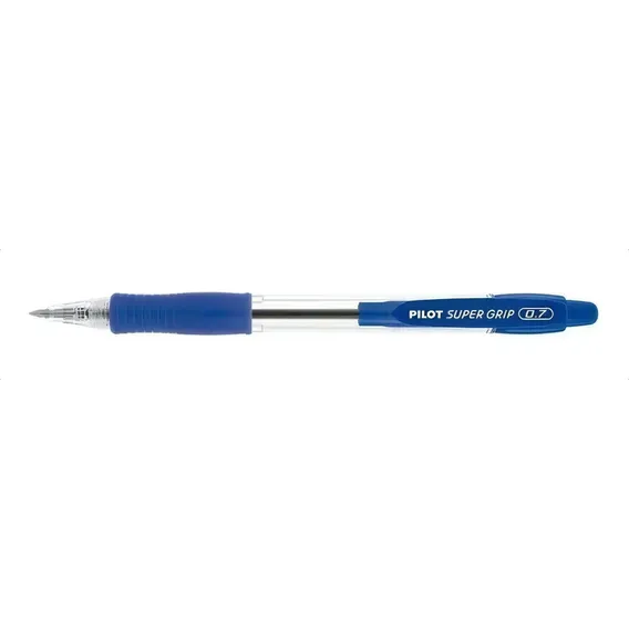 Caneta Super Grip Retrátil 0.7 Azul Pilot Foto 1