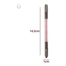 Caneta Tebori 2 Pontas P/ Laminas Circular Reta Microblading Cor Rosa Foto mini  2