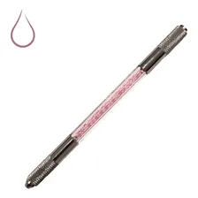 Caneta Tebori 2 Pontas P/ Laminas Circular Reta Microblading Cor Rosa Foto  mini 1