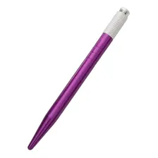 Caneta Tebori Microblading Sobrancelhas Esterilizável Roxo Foto  mini 1