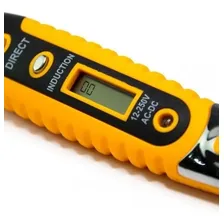 Caneta Teste Chave Digital Eletricista Com Lanterna 12-250v Foto mini  3