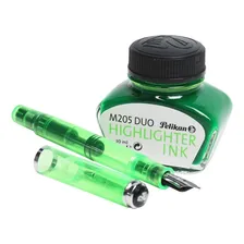 Caneta Tinteiro Luxo Pelikan M205 Duo Pena Bb Tinta Verde Exterior Verde Foto mini 2
