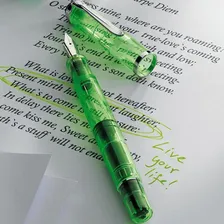 Caneta Tinteiro Luxo Pelikan M205 Duo Pena Bb Tinta Verde Exterior Verde Foto mini 4