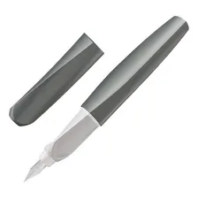 Caneta Tinteiro Pelikan Twist Eco Grey Pena M Tinta Azul Foto  mini 1