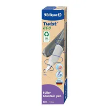 Caneta Tinteiro Pelikan Twist Eco Grey Pena M Tinta Azul Foto mini  2