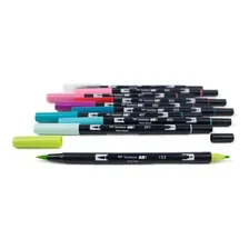 Caneta Tombow Dual Brush Pens Tropical Palette 10 Cores Foto mini 2