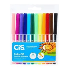 Canetinha Colorida Hidrocor Hidrográfica Lavável 12 Cores Foto mini 2