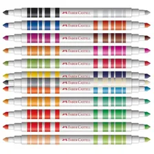 Canetinha Faber Castell Bicolor 24 Cores 12 Canetinhas Foto mini 2
