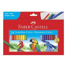 Canetinha Hidrocor Faber Castell Com 24 Cores Lavável Foto mini 1