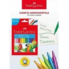 Canetinha Hidrográfica 12 Cores Lavável Faber Castell Foto mini 3