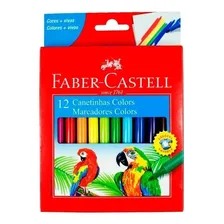 Canetinha Hidrográfica 12 Cores Lavável Faber Castell Foto mini 1
