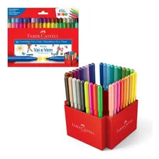 Canetinha Hidrografica Faber Castell Vai Vem 36 Cor Lavavel Foto mini  3