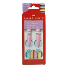 Canetinha Vai E Vem Pastel 6 Cores Faber-castell Foto  mini 1