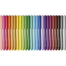 Canetinhas Faber Castell 24 Cores Hidrocor Ponta Vai E Vem Foto mini  3