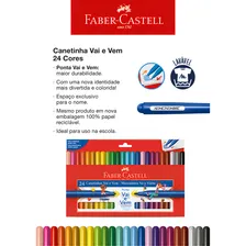 Canetinhas Faber Castell 24 Cores Hidrocor Ponta Vai E Vem Foto mini  2