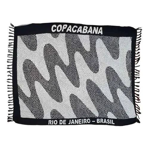 Canga De Praia 100% Viscose - Copacabana 1,60mx1,10m Foto 1
