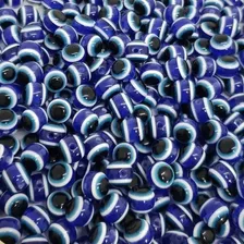 Çanga Olho Grego Redondo Azul Furo Passante 8mm 100 Foto mini  2