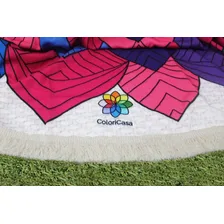 Canga Praia Colorida Personalizada Mandala Coloricasa Grande Cor Branco Foto mini 3