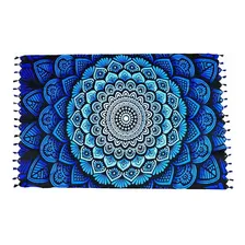 Canga Praia Olho Grego Mandala Moda Verão Beach Cor Mandala Azul Tamanho 165x105cm Foto mini 1