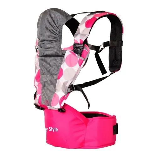 Canguru BebĂȘ AtĂ© 15 Kg Baby Style Hipseat Cor Rosa Foto 1
