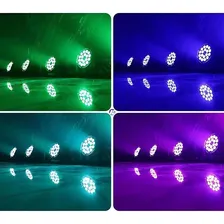 Canhão Refletor 18 Leds Rgb Dmx Jogo Luz Iluminacao Dj Foto mini 2
