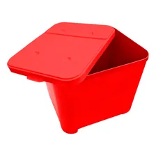 Canister Container Porta Ração 15kg Cachorro Tampa Vermelha Cor Vermelho Foto mini  2