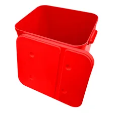 Canister Container Porta Ração 15kg Cachorro Tampa Vermelha Cor Vermelho Foto mini  3