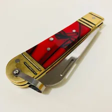 Canivete Bianchi Aço Inox Cabo Acrilico Vermelho 10308/33 Foto mini  3