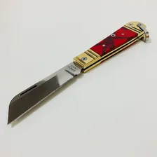 Canivete Bianchi Aço Inox Cabo Acrilico Vermelho 10308/33 Foto mini 4