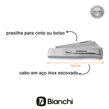 Canivete Bianchi Inox 3 1/4 Tradicional Com Presilha Foto mini  2