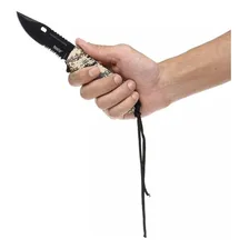Canivete Camping Inox Preto Savana Pesca Caça 21,8cm Bestfer Foto mini  3
