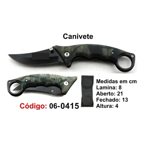 Canivete Karambit  Lobo Tático Combate Camuflada Foto 1