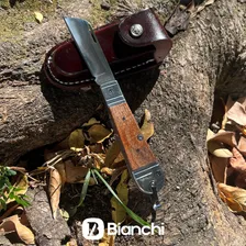 Canivete Madeira Aço Inox Grande Com Bainha Bianchi Cor Marrom Foto mini 4