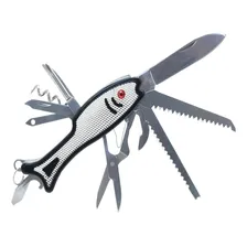 Canivete Multiuso Inox Peixe Pesca Camping Escoteiro Trilha Cor Preto Foto  mini 1
