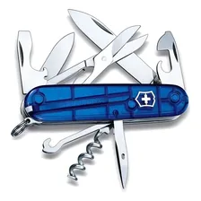 Canivete SuĂço Victorinox Climber Azul TranslĂșcido 14funçÔes Cor Azul-translucido Foto mini 3