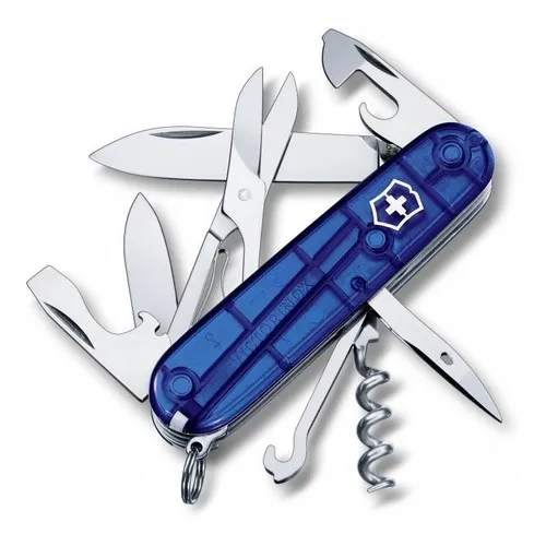 Canivete SuĂço Victorinox Climber Azul TranslĂșcido 14funçÔes Cor Azul-translucido Foto 1