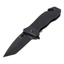 Canivete Tático Invictus Phanton Black Aço Quebra Vidro Foto  mini 1