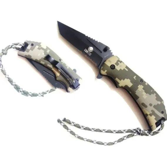 Canivete TĂĄtico SobrevivĂȘncia Faca Combate Camuflado Foto 1
