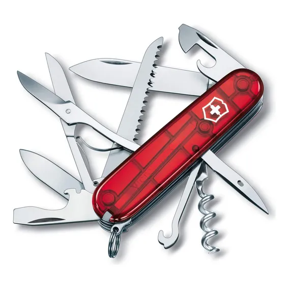 Canivete Victorinox Huntsman Vermelho Translucido 15 Funções Foto 1