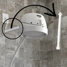 Cano Braço Suporte Pvc P/ Chuveiro Banheiro 33cm 1/2 Parede Foto mini 2