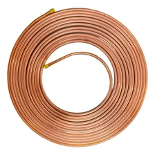 Cano Cobre 3/8 Tubo FlexĂvel Panqueca 15m Forno Lareira Gás Foto mini 1