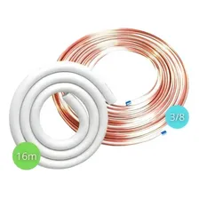 Cano Cobre 3/8 Tubo FlexĂvel Panqueca 15m Forno Lareira Gás Foto mini 3