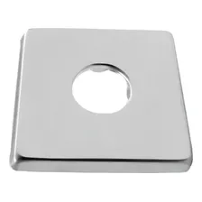 Canopla Quadrada Aço Inox 6 X 6 Cm - Blukit Acabamento Cromada Cor Prateado Foto  mini 1