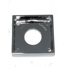 Canopla Quadrada Metal 50 X 13mm C/ Furo Redondo 1/2 Docol Acabamento Brilhante Cor Prateado Foto mini  2