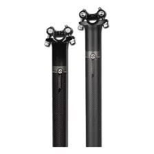 Canote Fibra De Carbono 3k Toseek Bike Mtb Speed 31.6 400mm Cor Preto Foto mini 1
