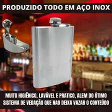 Cantil De Bolso Inox 240ml Garrafa Whiskeira Whisky Bar Cor Cantil Inox Foto mini 3