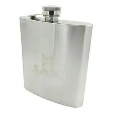 Cantil Porta Bebida Com Bolsa Inox Whisky Vodka Rum 500  Cor Marrom Foto mini  3